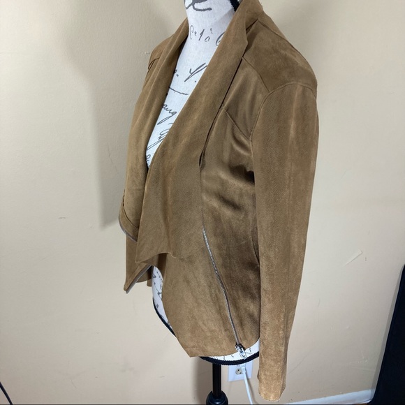 Blank NYC Drape Front Faux Suede Jacket - Picture 10 of 14